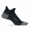 Feetures PF Relief Cushion No Show Tab 1 Feetures PF Relief Cushion No Show Tab -Fit2Run Store PF Relief No Show Tab Cushion Black side view