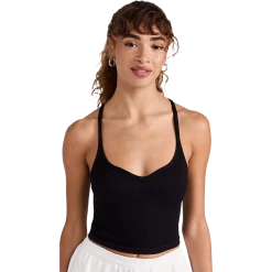 Free People Happiness Runs Sweetheart Cropped Tank