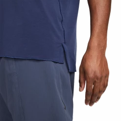 Nike Yoga Shortsleeve -Fit2Run Store mDM7825 midnight20navy iron20grey 4