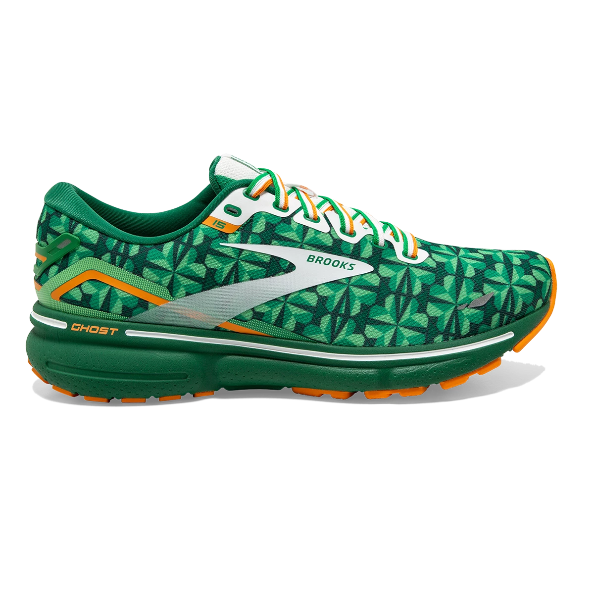 Brooks Ghost 15 Run Lucky Brooks Ghost 15 Run Lucky -Fit2Run Store w120380 green white orange 1