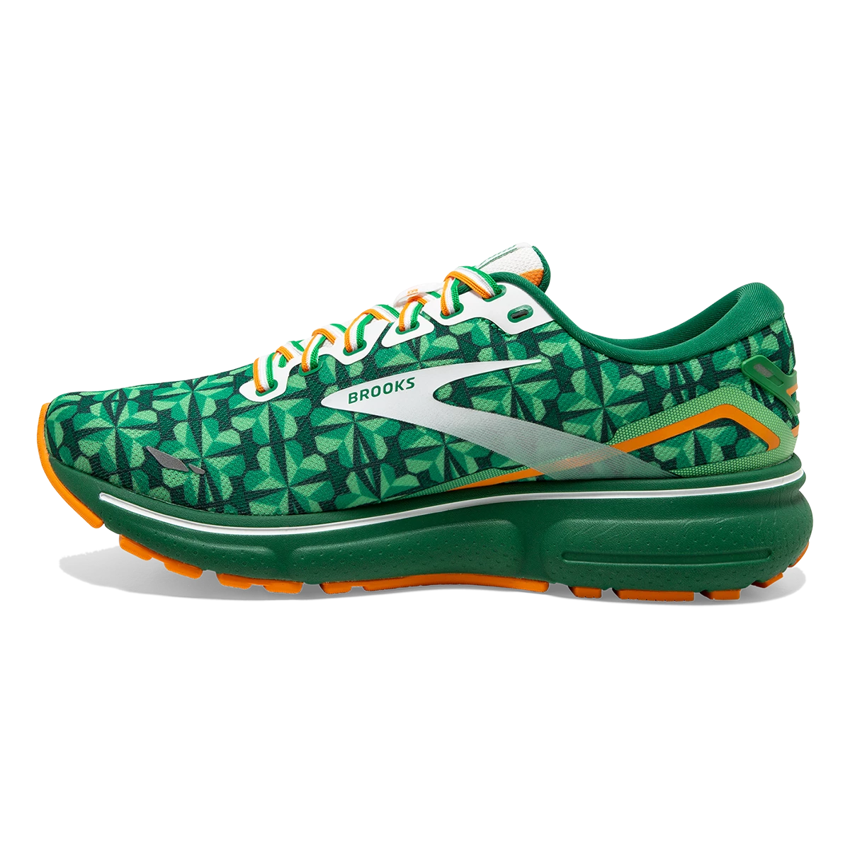 Brooks Ghost 15 Run Lucky Brooks Ghost 15 Run Lucky -Fit2Run Store w120380 green white orange 2